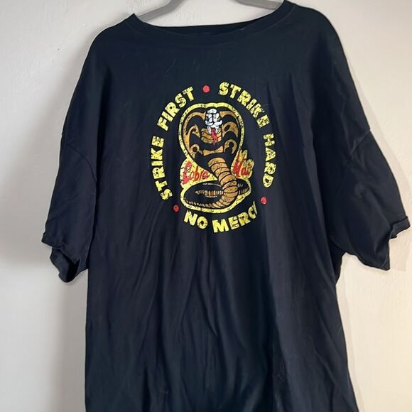 Cobra Kai Shirt Size 3XL Mens Official Karate Kid Strike First Fast No Mercy Tee - Picture 3 of 5